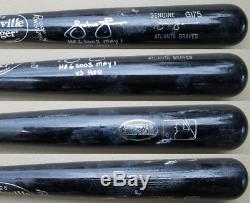ANDRUW JONES 2003 Autographed Inscribed Game Used Home Run MLB Braves Bat psa gu