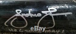 ANDRUW JONES 2003 Autographed Inscribed Game Used Home Run MLB Braves Bat psa gu