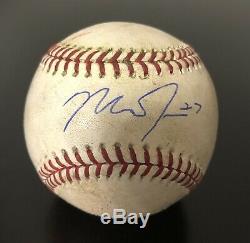 ANGELS SUPERSTAR Mike Trout Autographed/Signed Game Used Baseball RARE SIGNATURE