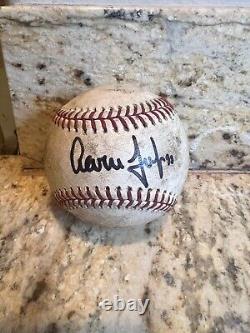 Aaron Judge New York Yankees game used signed baseball auto authentic