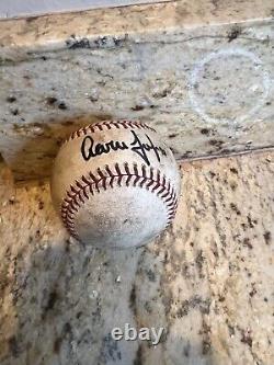 Aaron Judge New York Yankees game used signed baseball auto authentic