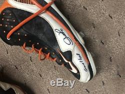 Adam Jones Signed Game Used Custom PE Cleats Baltimore Orioles