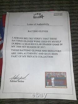 Adrian Beltre Texas Rangers Game Used Batting Gloves Signed Beltre LOA JSA