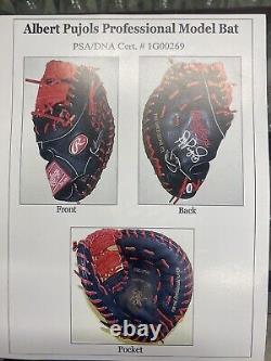 Albert Pujols Game Used B/U Signed Rawlings Heart of the Hide Glove PSA/DNA LOA