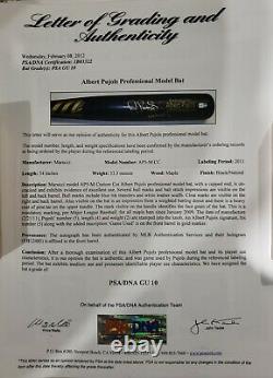 Albert Pujols Maple Marucci Game Used Signed Bat 2011 Cardinals MLB PSA DNA GU10