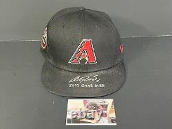 Alek Thomas Diamondbacks Auto Signed 2023 Game Used Hat