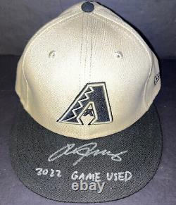 Alek Thomas Diamondbacks Autographed Signed 2022 Game Used Hat Cap Beckett