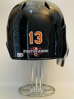 Alex Avila Game Used Helmet Autographed 2012 Postseason MLB Authenticated