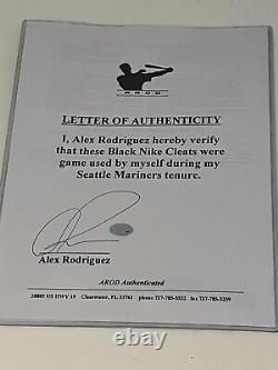 Alex Rodriguez 1998 Autographed Game Used Rookie Cleats AROD Signed COA JSA PSA