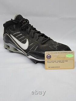 Alex Rodriguez Yankees Signed 2016 Game Issued Cleat Heavy Usage Steiner LOA+COA
