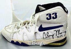 Alonzo Mourning Signed Charlotte Hornets GAME USED Nike Shoes JSA