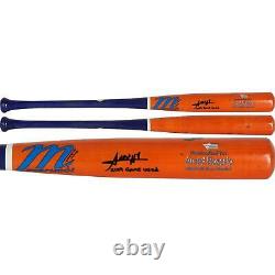 Amed Rosario Mets Signed GU Orange and Blue Marucci Bat & 2019 Game Used Insc