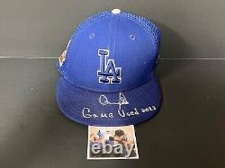 Andy Pages Los Angeles Dodgers Auto Signed 2023 Game Used Hat