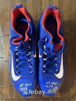 Anthony Rizzo Game Used Worn 2016 2017 Chicago Cubs Cleats Autograph Signed COA