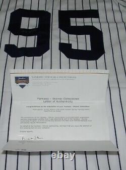 Austin Jackson Signed 2008 Game Used Home Yankees Jersey Steiner COA