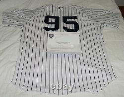 Austin Jackson Signed 2008 Game Used Home Yankees Jersey Steiner COA
