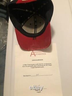 Auto. Rookie Mike Trout 2011 Game Used Batting Practice Angel Hat Loa Signed