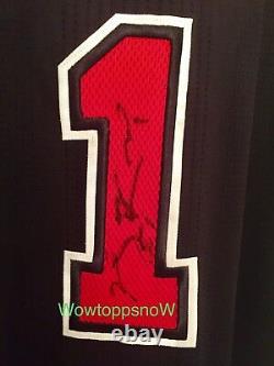 Autographed Auto Derrick Rose Game Worn/Used Home Black Chicago Bulls Jersey COA