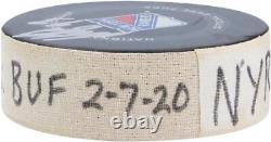Autographed Mika Zibanejad New York Rangers Game Used Puck Item#13368570 COA