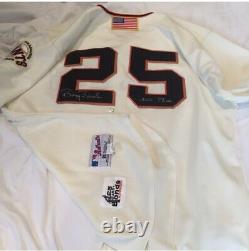 Barry Bonds Game Used Worn Jersey 2001 73 HR Year Giants Signed COA Not Bat