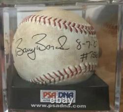 Barry Bonds Signed Game Used Record Hr 756 Baseball Passes Hank Aaron Babe Ruth