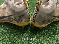 Ben Roethlisberger Pittsburgh Steelers Game Used Cleats 2016 Signed Ben LOA