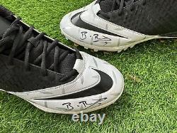 Ben Roethlisberger Pittsburgh Steelers Game Used Worn Cleats Signed 2013 LOA