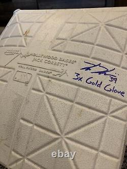 Blue Jays/Rays Game Used Spring Training Base Signed By Kevin Kiermier