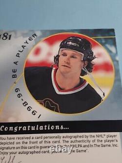 Bob Probert Certified Signature 1998-09 In The Game Be A Player NM-M