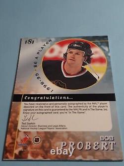 Bob Probert Certified Signature 1998-09 In The Game Be A Player NM-M