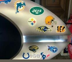 Bud Light Beer NFL Teams Football 4ft Neon Light Up Bar Sign Game Room