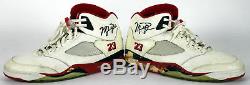Bulls Michael Jordan Signed 1990 Game Used Nike Air Jordan V Shoes BAS