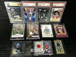 CHARLES WOODSON MEGA LOT With 1998 Bowman GOLD AUTO HOLY GRAIL PSA Game Used BGS