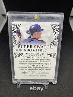 Cal Ripken Jr Leaf In the Game Used AUTO autographed Jersey Card /4