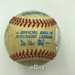 Carl Yastrzemski Signed Vintage Game Used American League Baseball With JSA COA