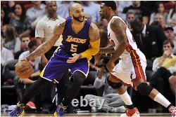 Carlos Boozer SIGNED GAME USED 2015 NBA SEASON NIKE Shoe LA Lakers Auto JSA COA