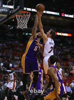Carlos Boozer SIGNED GAME USED 2015 NBA SEASON NIKE Shoe LA Lakers Auto JSA COA