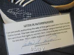 Carlos Correa Game Used Worn Autographed Signed Custom Adidas Dame 4 Shoes COA