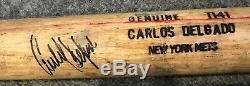 Carlos Delgado Game Used Signed Bat New York Mets Steiner COA Auto