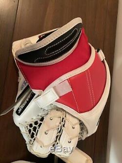 Chicago Blackhawks Game Used Signed Goalie gear Collin Delia Rockford Icehogs