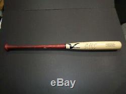 Christian Vazquez Boston Red Sox Autographed GAME USED Bat Inscribed coa=JSA