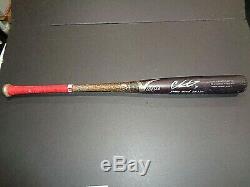 Christian Vazquez Boston Red Sox Autographed GAME USED Bat Inscribed coa=JSA 2