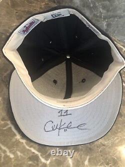 Chuck Knoblauch Game Used Signed NY Yankees 1998 World Series Hat Worn