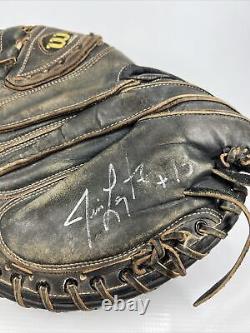 Circa 1994 New York Yankees Jim Leyritz Signed Game Used Catcher s Mitt
