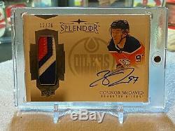 Connor McDavid 2018/19 The Cup Splendor Game Used Patch Auto #12/36 Oilers
