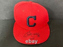Corey Kluber Cleveland Guardians Auto Signed 2015 Game Used Hat