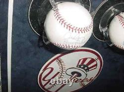 DEREK JETER & ALEX RODRIGUEZ signed auto baseball ball GAME USED BASE framed JSA