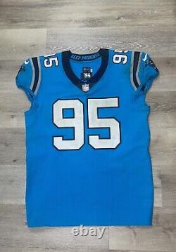DERRICK BROWN AUTOGRAPHED Game Worn Used Jersey NFL CAROLINA PANTHERS