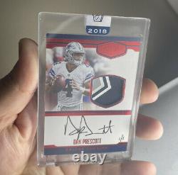 Dak Prescott RPA 1/1 2016 Plates & Patches Game Worn Rookie Patch ON CARD AUTO