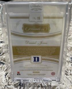 Daniel Jones, Flawless, On-Card Autographed Bowl Game Jersey Patch Card